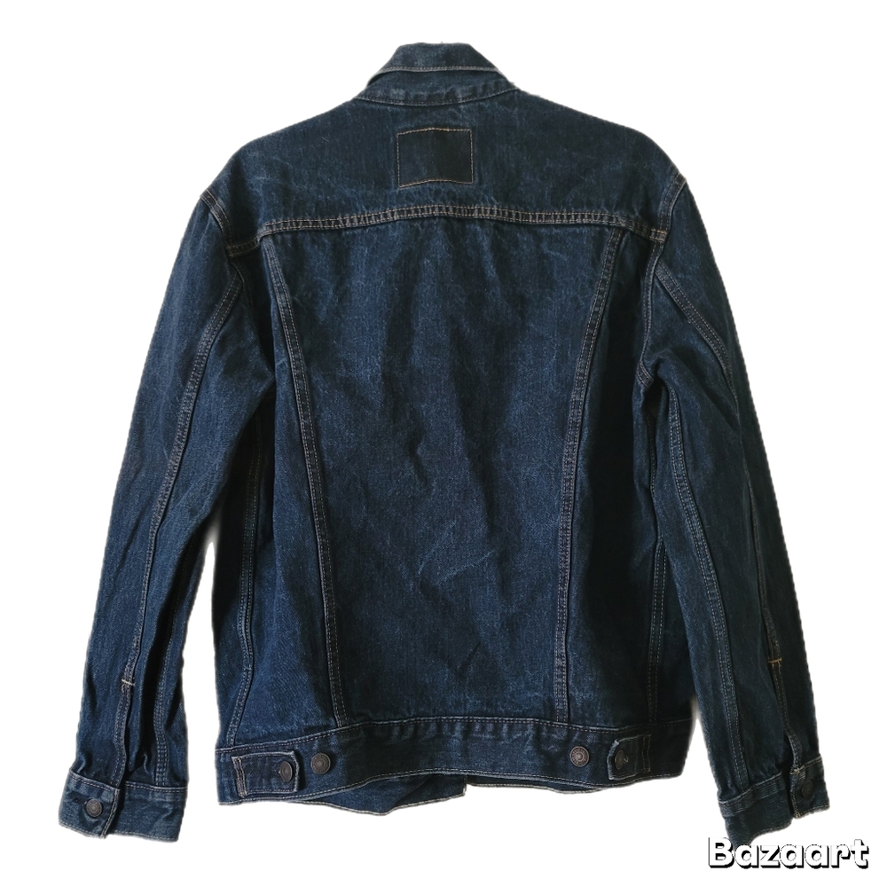 Levi's Jean Jacket Mens L Large Blue Denim Stud Shoulder - Picture 3 of 9